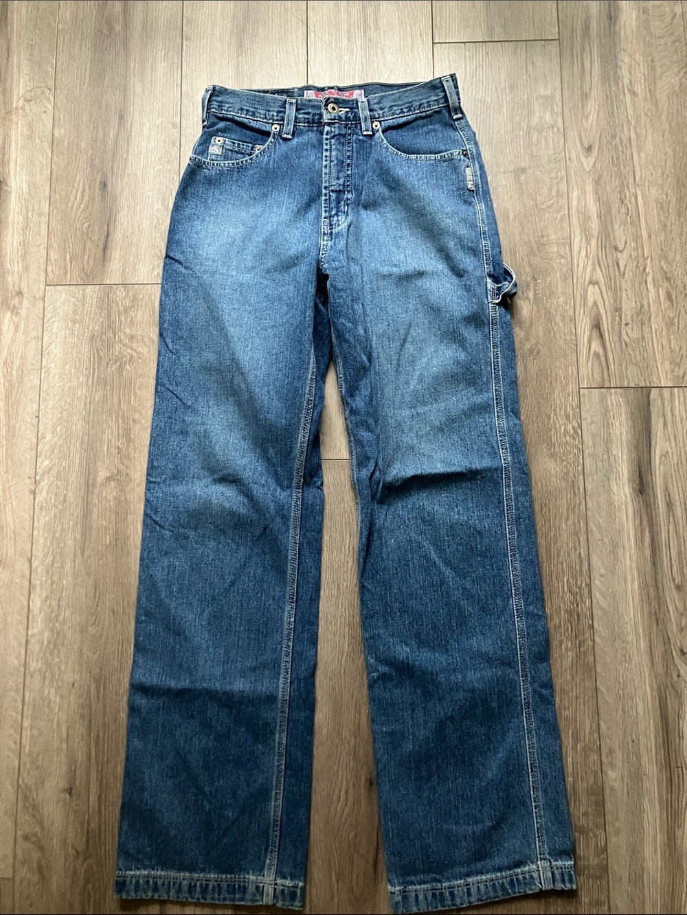 Vintage 90s Silver Jeans Co Baggy Carpenter Skater Denim Pants Size 28x32
